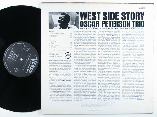 Oscar Peterson Trio ‎– West Side Story (1962) - Mint- Lp Record 1981 Verve Japan Import Vinyl & Insert - Jazz / Hard Bop / Modal