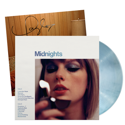 Taylor Swift – Midnights - New LP Record 2022 Republic Moonstone Blue Marbled Vinyl & Signed Autographed Photo Insert - Pop / Synth-pop / Indie Pop