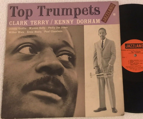 Clark Terry / Kenny Dorham ‎- Top Trumpets - VG LP Record 1960 Jazzland USA Mono Original Vinyl - Jazz / Hard Bop - Shuga Records