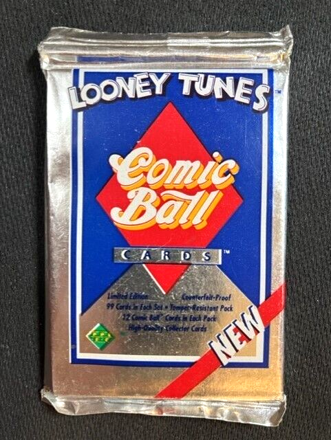 (1) One  Pack New 1990 UPPER DECK Warner Bros Looney Tunes Comic Ball - 12 Cards - Shuga Records