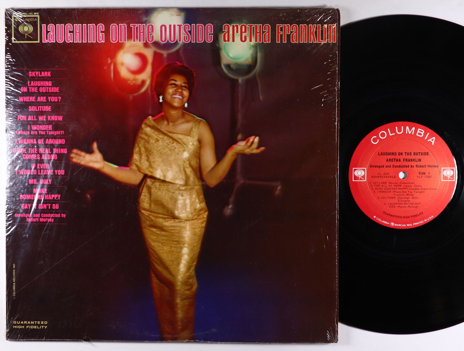 Aretha Franklin ‎– Laughing On The Outside - VG+ Lp Record CBS 1963 Mono USA Vinyl - Soul / Rhythm & Blues
