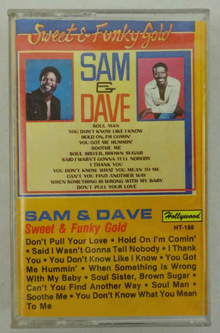 Sam & Dave – Sweet & Funky Gold - New Sealed Cassette 1988 Hollywood Tape - Funk / Soul