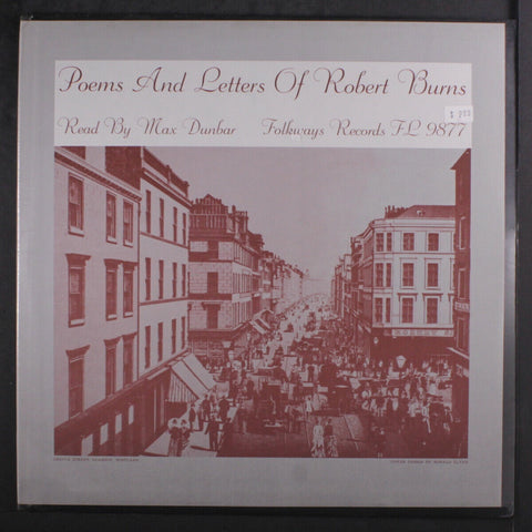 Robert Burns / Max Dunbar – Poems & Letters Of Robert Burns - VG+ LP Record 1960 Folkways USA Mono Vinyl & Booklet - Poetry / Spoken Word