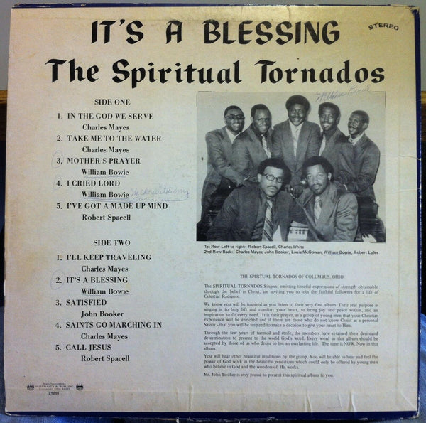 The Spiritual Tornados Of Columbus Ohio ‎– It's A Blessing - VG- (low grade vinyl) Lp Record 1970's Private Press USA Vinyl - Gospel / Soul - Shuga Records