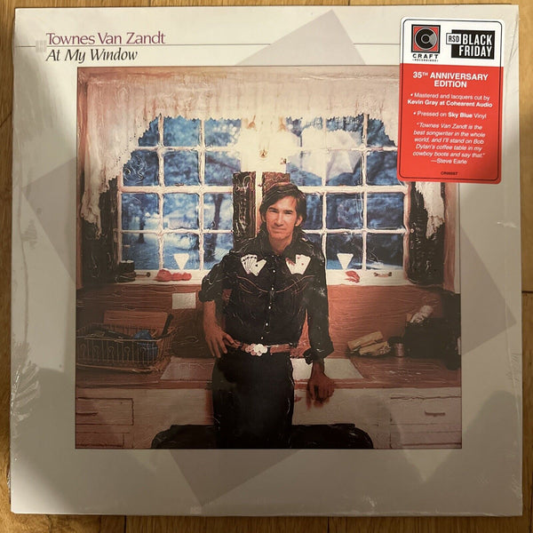 Townes Van Zandt – At My Window (1987) - New LP Record Store Day Black Friday 2022 Craft Sugar Hill RSD Blue Vinyl - Folk - Shuga Records