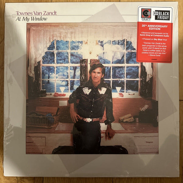 Townes Van Zandt – At My Window (1987) - New LP Record Store Day Black Friday 2022 Craft Sugar Hill RSD Blue Vinyl - Folk