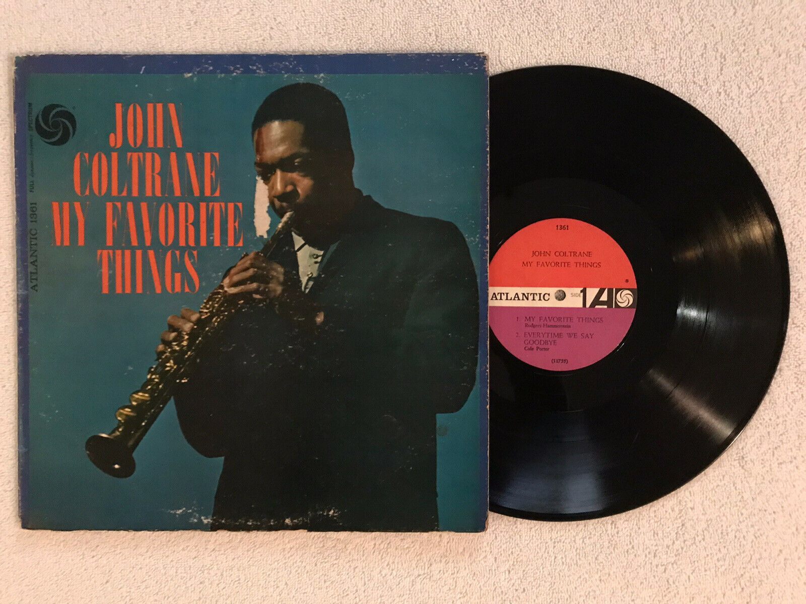 John Coltrane ‎– My Favorite Things - VG Lp Record 1961 Atlantic USA Mono Vinyl - Jazz / Hard Bop / Modal