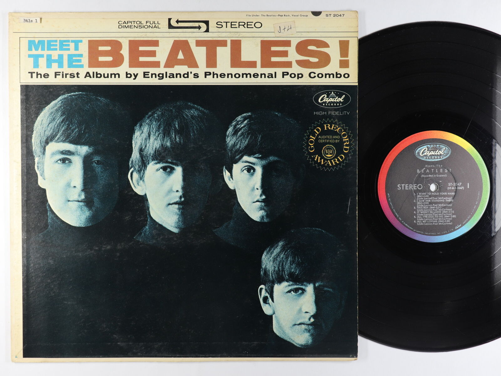 The Beatles - Meet the Beatles! - VG LP Record 1964 Capitol USA Mono Scranton Press Vinyl - Rock & Roll / Beat