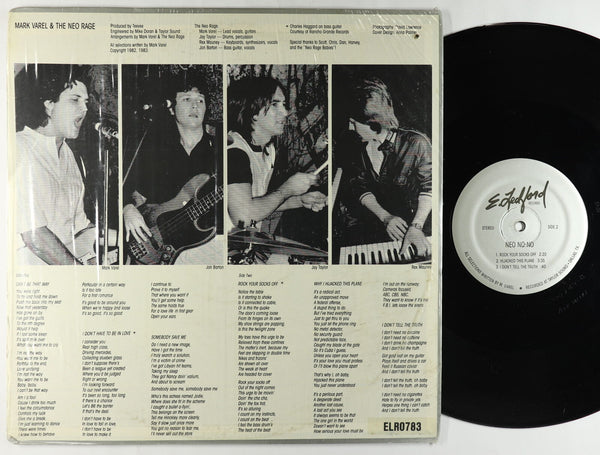 Mark Varel & The Neo Rage - Neo No-No - VG+ Lp Record 1983 Private Press Unknown - Power Pop / AOR / Rock