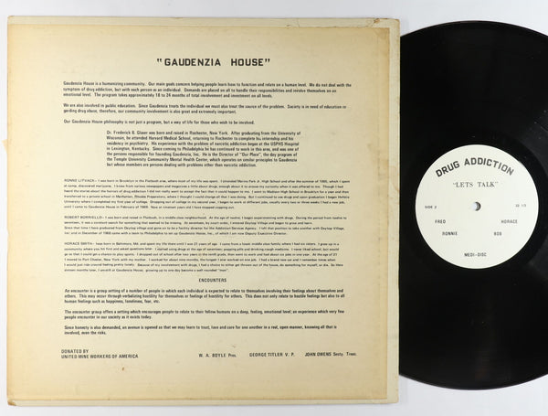 No Artist ‎– Drugs Won't Get It - People Will: An Educational Record About Narcotic Addiction - VG+ Lp Record 1969 Medi-Disc USA Stereo Vinyl & Booklet - Spoken Word / Dialogue - Shuga Records