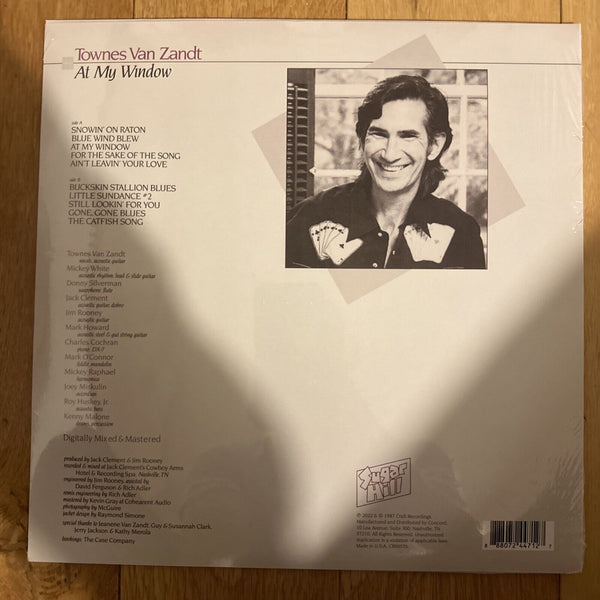 Townes Van Zandt – At My Window (1987) - New LP Record Store Day Black Friday 2022 Craft Sugar Hill RSD Blue Vinyl - Folk - Shuga Records