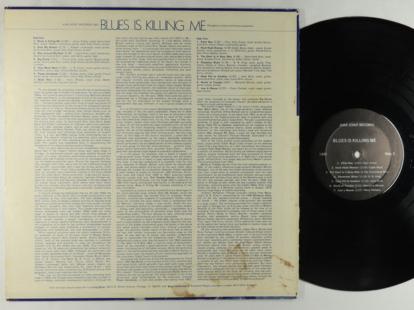 Various ‎– Blues Is Killing Me - VG+ Lp Record 1978 Juke Joint UK Import Vinyl - Chicago Blues