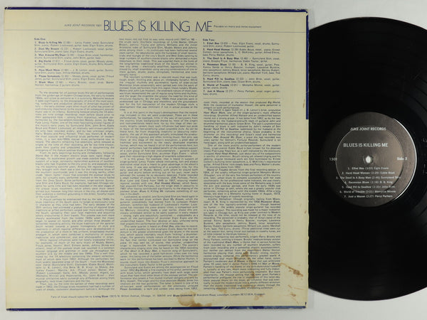 Various ‎– Blues Is Killing Me - VG+ Lp Record 1978 Juke Joint UK Import Vinyl - Chicago Blues - Shuga Records