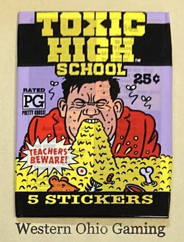 Sealed New (1) One Pack 1991 Toxic High School Sticker Trading Cards