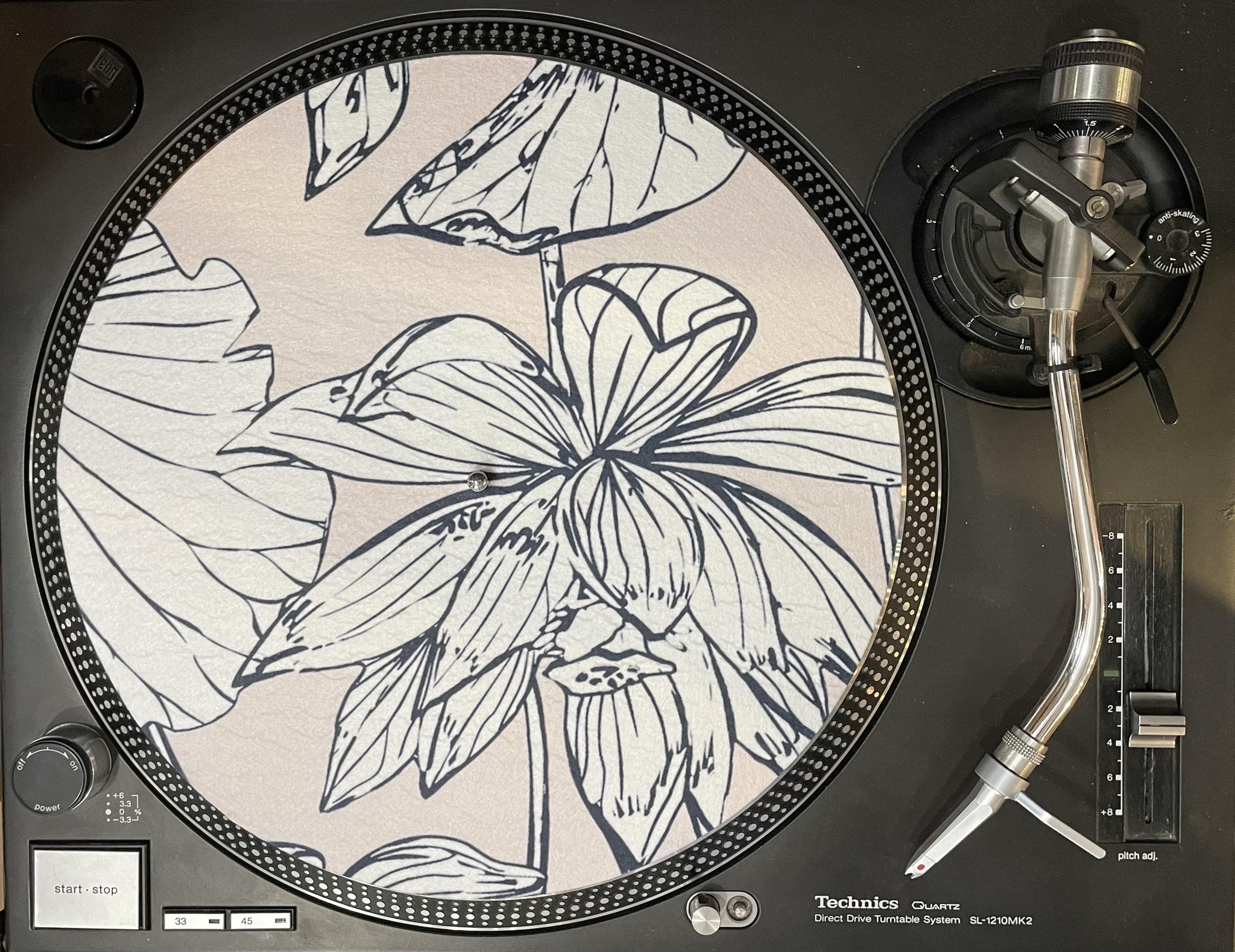 Limited Edition Vinyl Record Slipmat - Pink Plant- Slip Mat– Shuga