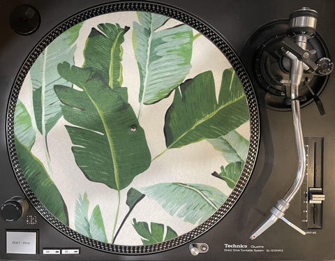 Limited Edition Vinyl Record Slipmat - Green Plant- Slip Mat