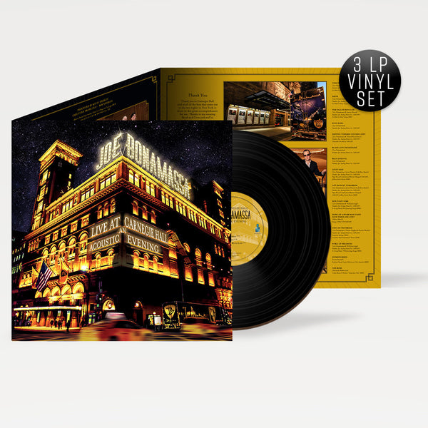 Joe Bonamassa - Live at Carnegie Hall : An Acoustic Evening - New Vinyl Record 2017 J&R Adventures 180Gram 3-LP Pressing in Trifold Jacket with Download - Blues Rock